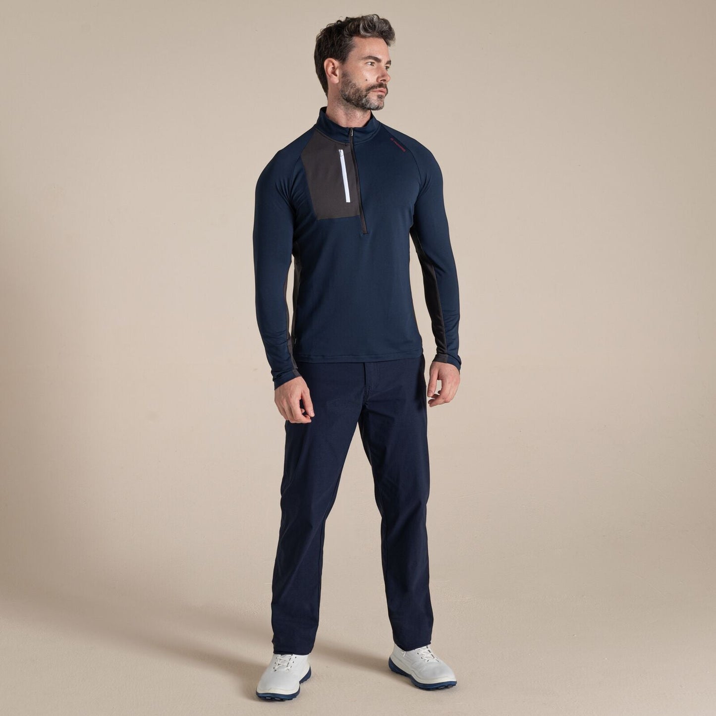 Craghoppers Mens NosiLife Goswick Golf Half Zip Sweater