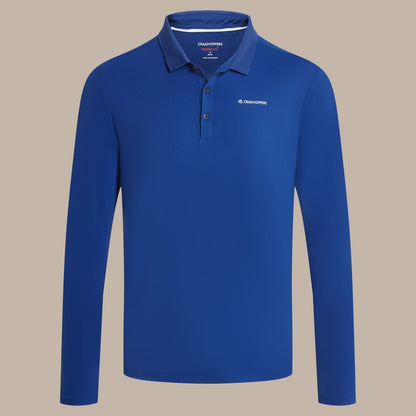Craghoppers Mens NosiLife Bramshaw Golf Long Sleeve Polo Shirt