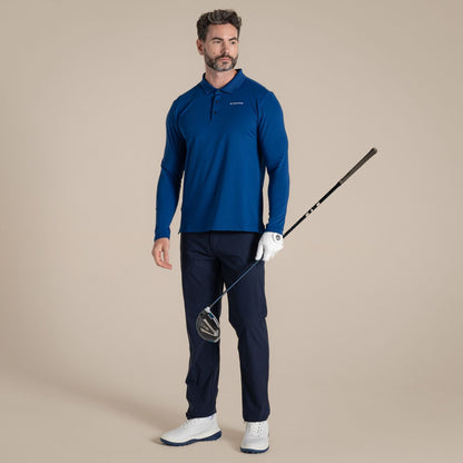 Craghoppers Mens NosiLife Bramshaw Golf Long Sleeve Polo Shirt