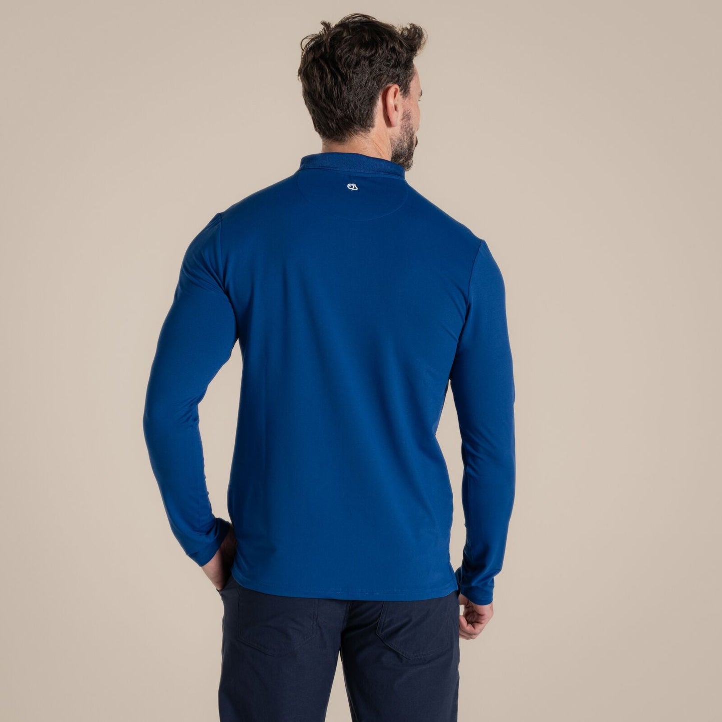 Craghoppers Mens NosiLife Bramshaw Golf Long Sleeve Polo Shirt
