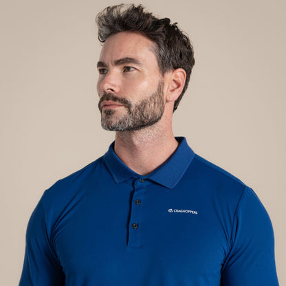 Craghoppers Mens NosiLife Bramshaw Golf Long Sleeve Polo Shirt