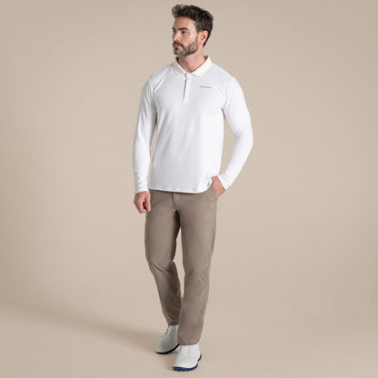 Craghoppers Mens NosiLife Bramshaw Golf Long Sleeve Polo Shirt
