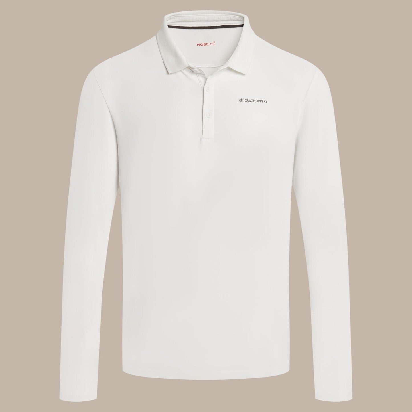 Craghoppers Mens NosiLife Bramshaw Golf Long Sleeve Polo Shirt