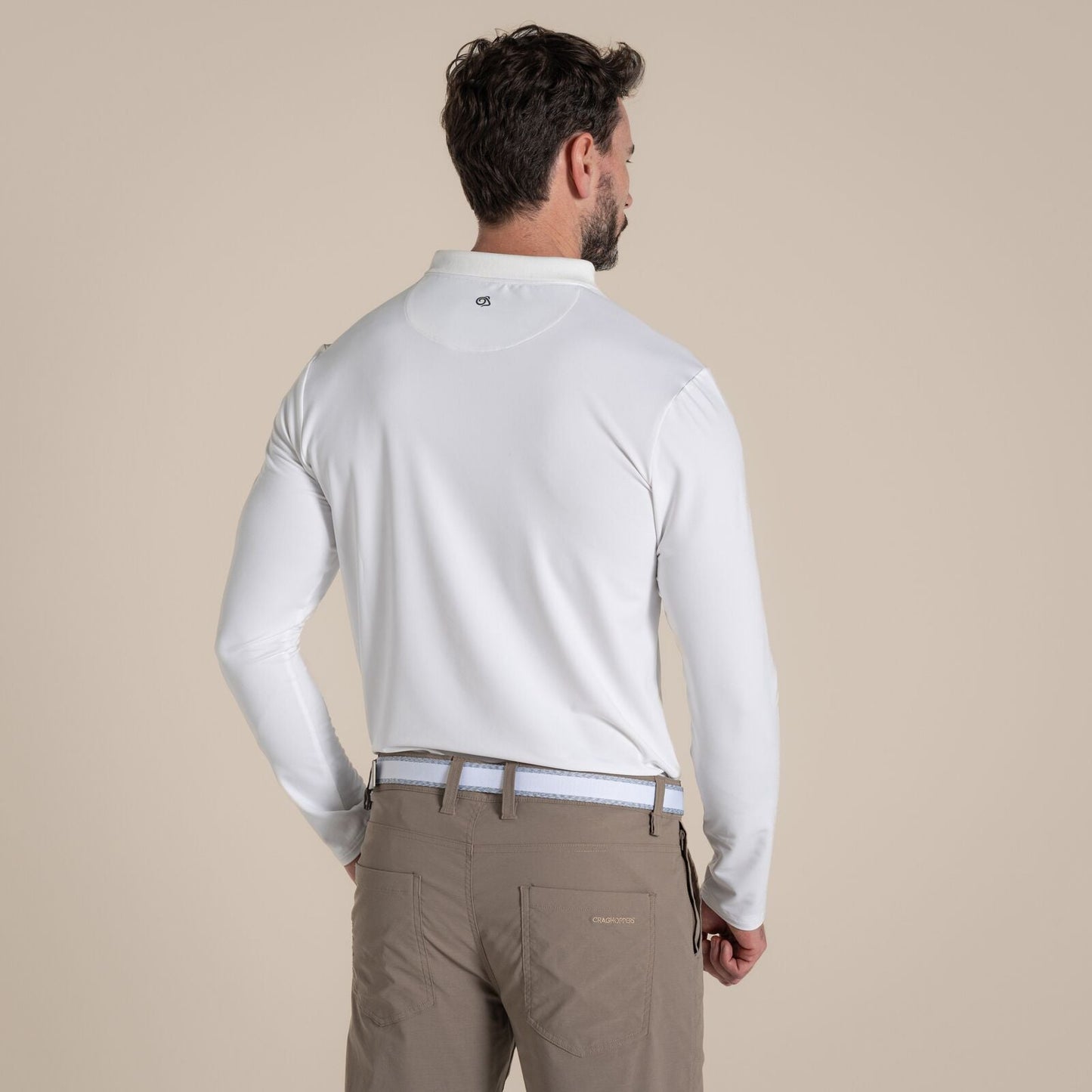 Craghoppers Mens NosiLife Bramshaw Golf Long Sleeve Polo Shirt