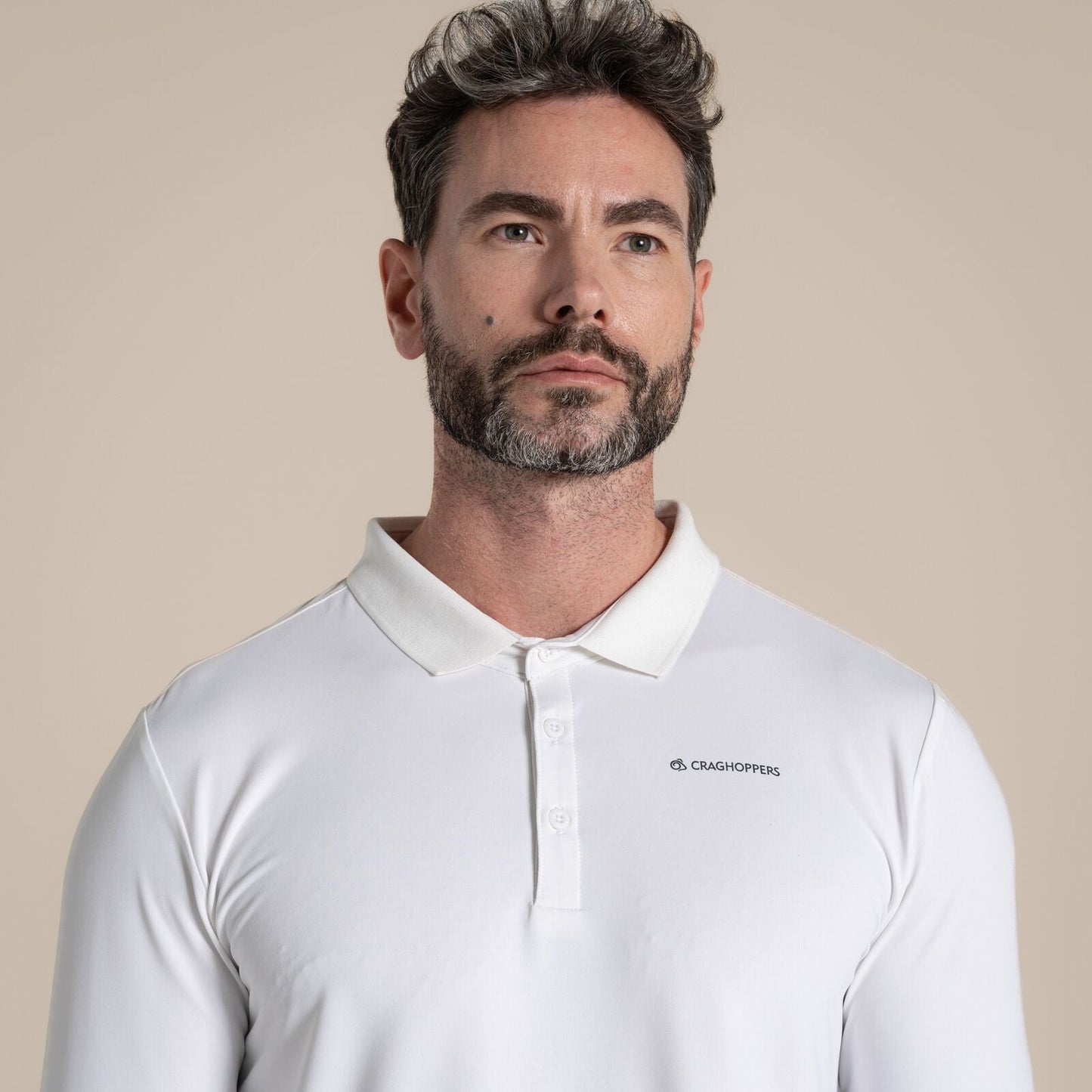 Craghoppers Mens NosiLife Bramshaw Golf Long Sleeve Polo Shirt