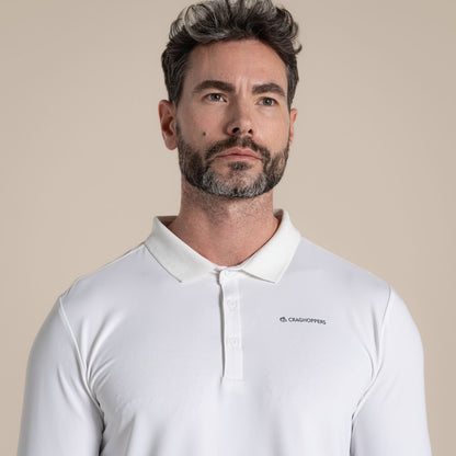 Craghoppers Mens NosiLife Bramshaw Golf Long Sleeve Polo Shirt