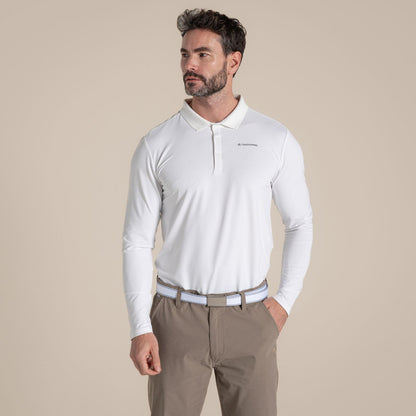 Craghoppers Mens NosiLife Bramshaw Golf Long Sleeve Polo Shirt