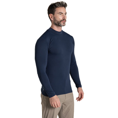 Craghoppers Mens NosiLife Golf Mock Neck Baselayer Top