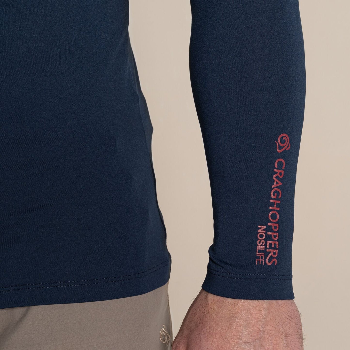 Craghoppers Mens NosiLife Golf Mock Neck Baselayer Top