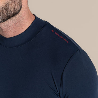 Craghoppers Mens NosiLife Golf Mock Neck Baselayer Top