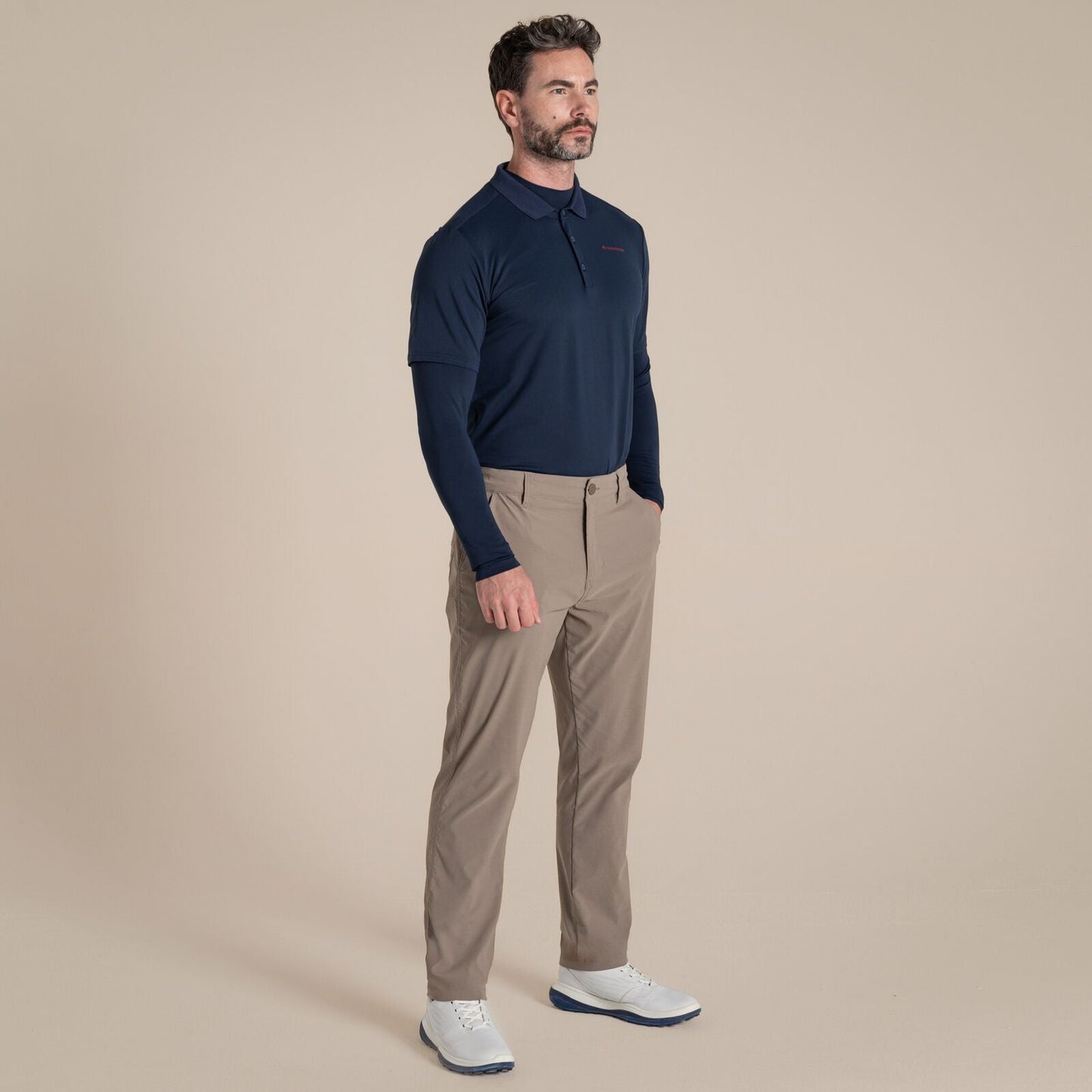Craghoppers Mens NosiLife Golf Mock Neck Baselayer Top
