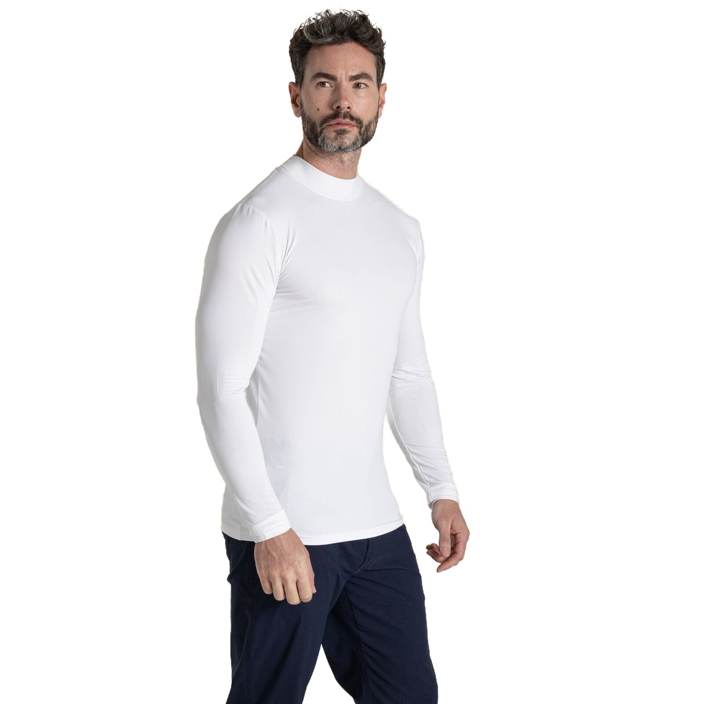 Craghoppers Mens NosiLife Golf Mock Neck Baselayer Top