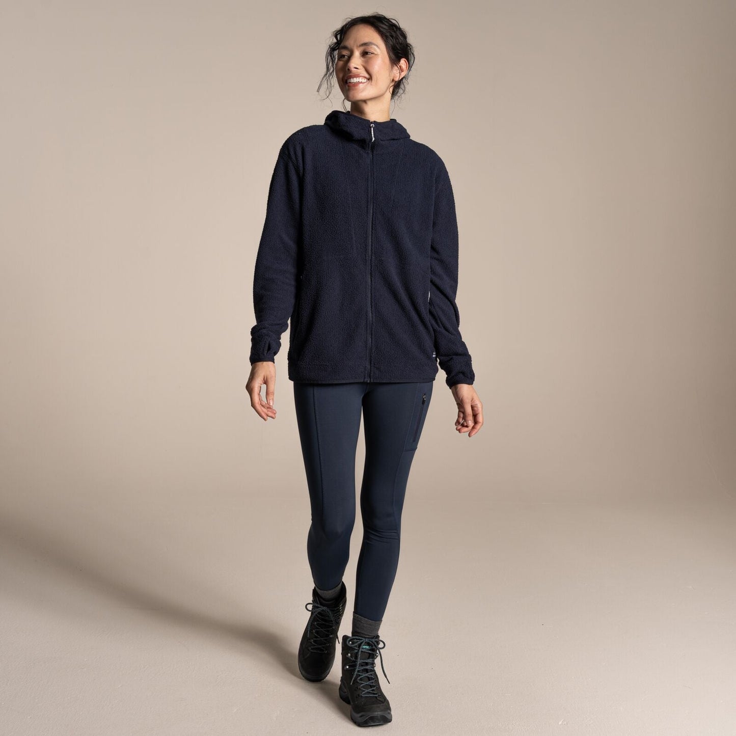 Craghoppers Womens Compresslite Hooded Full Zip Fleece