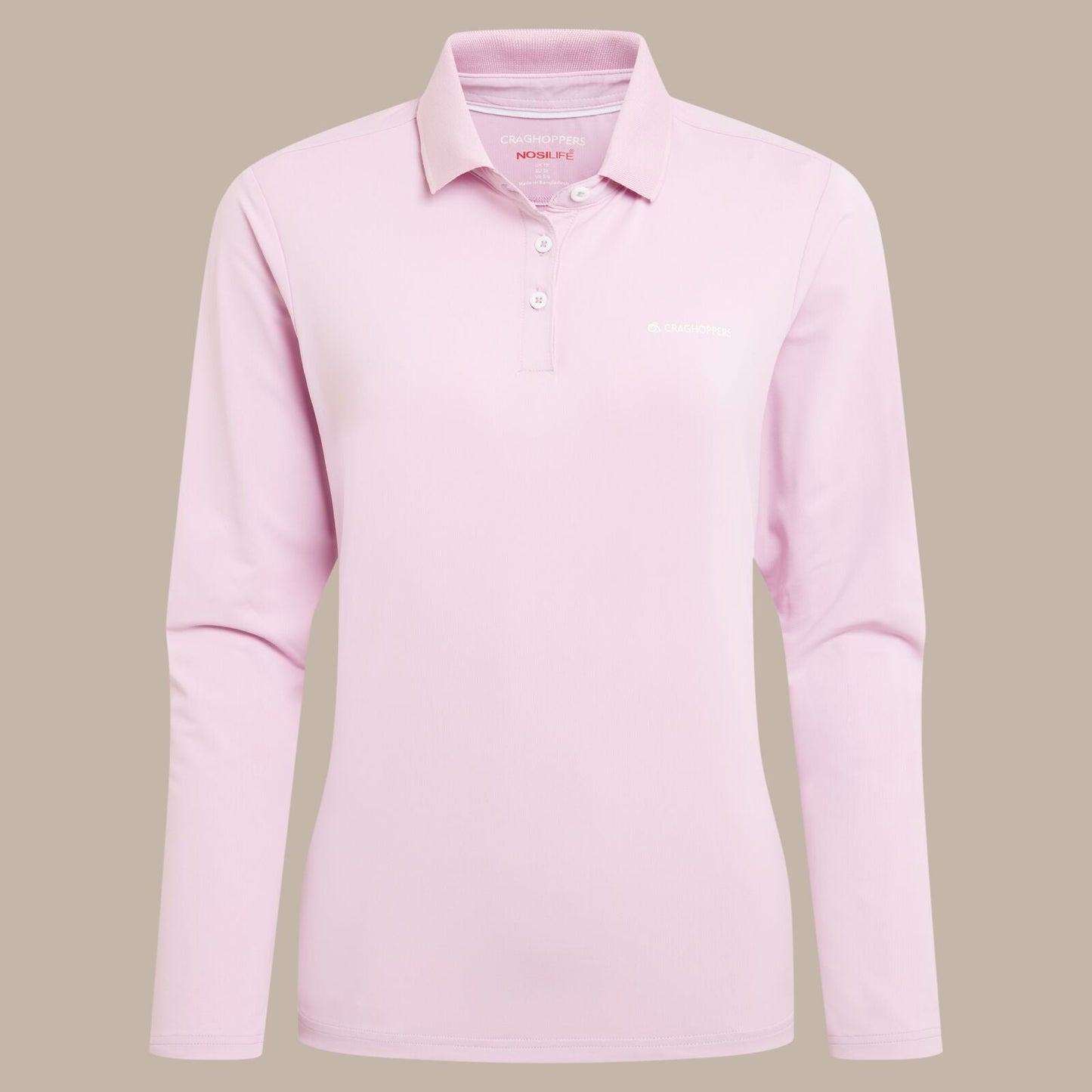 Craghoppers Womens NosiLife Thornbury Golf Long Sleeve Polo Shirt