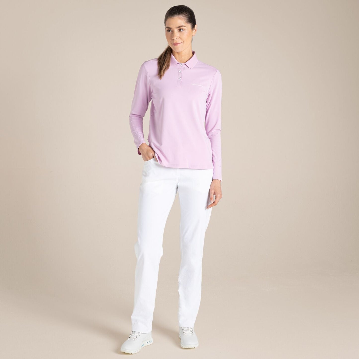 Craghoppers Womens NosiLife Thornbury Golf Long Sleeve Polo Shirt
