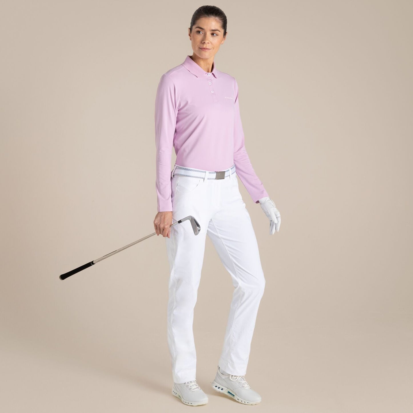 Craghoppers Womens NosiLife Thornbury Golf Long Sleeve Polo Shirt