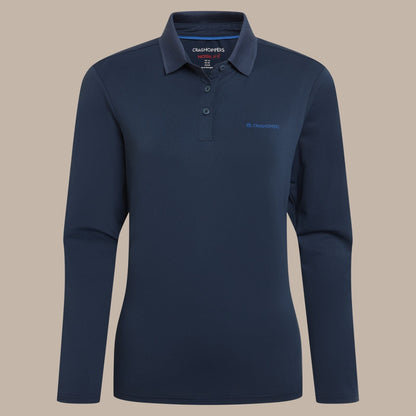 Craghoppers Womens NosiLife Thornbury Golf Long Sleeve Polo Shirt