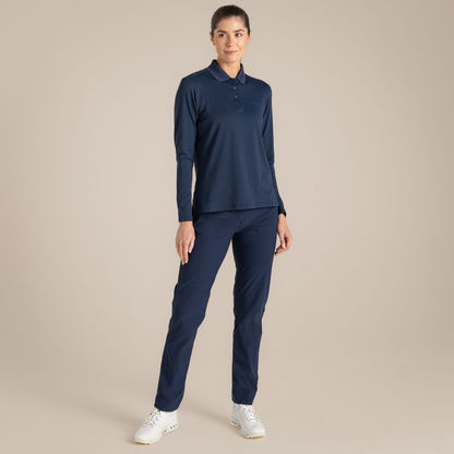 Craghoppers Womens NosiLife Thornbury Golf Long Sleeve Polo Shirt