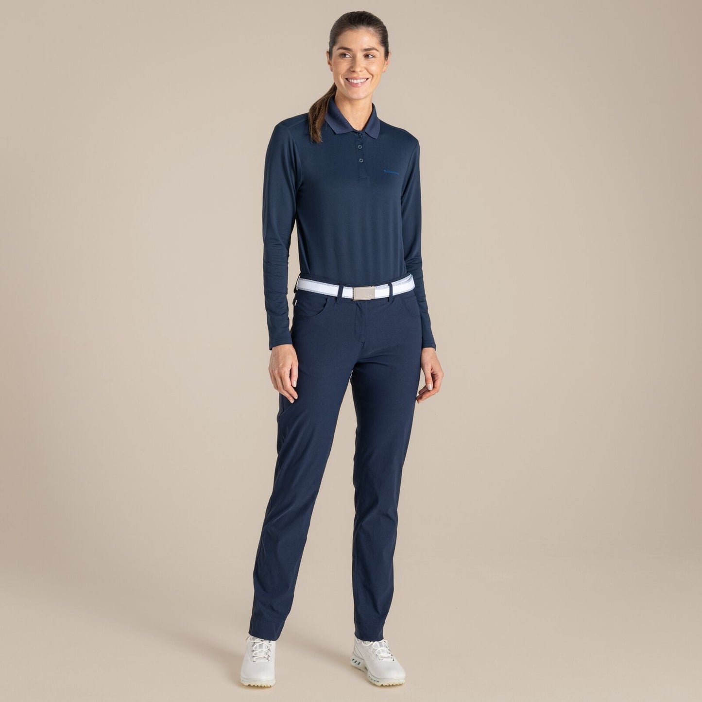 Craghoppers Womens NosiLife Thornbury Golf Long Sleeve Polo Shirt