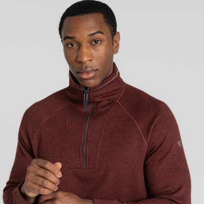 Craghoppers Mens Wole Half Zip High Collar Pullover Fleece
