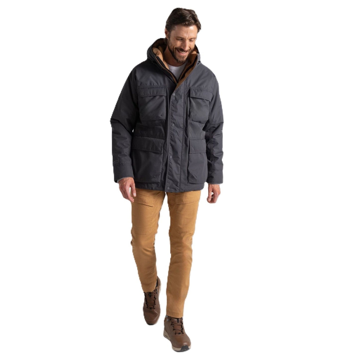 Craghoppers Mens Breckon Waterproof Padded Hooded Jacket