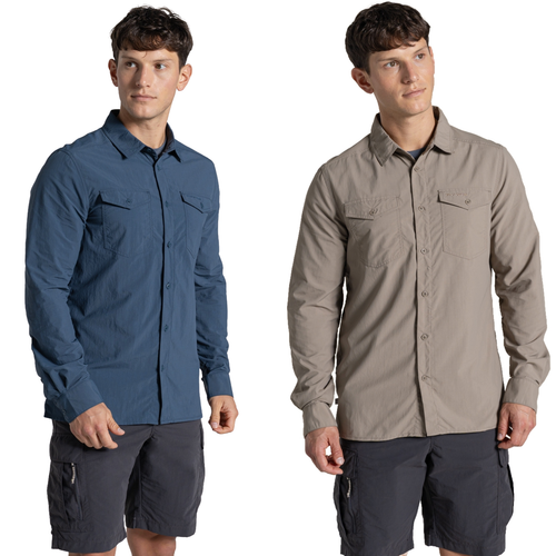 Craghoppers Mens NosiLife Loukkos Long Sleeve Shirt