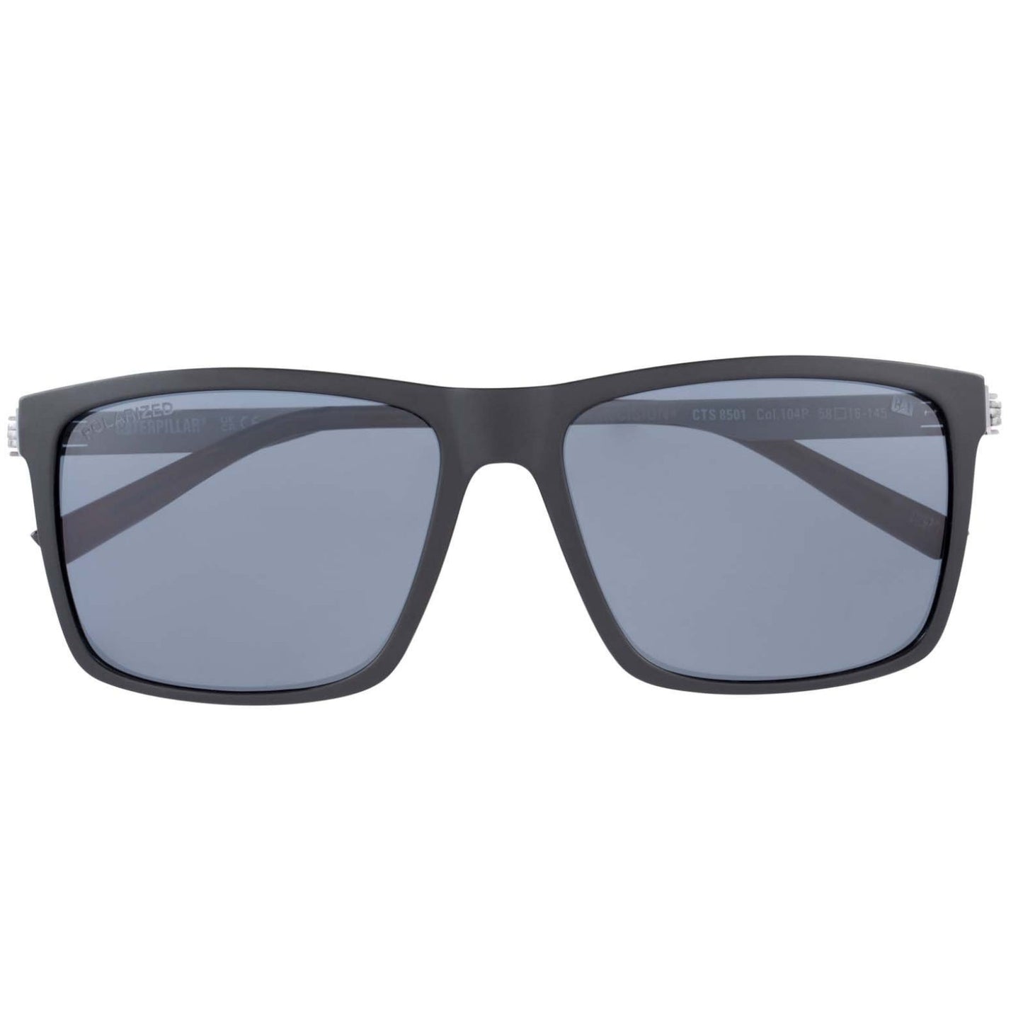 CAT Mens CPS-8501 Polarised Sunglasses - Matte Black/Solid Smoke