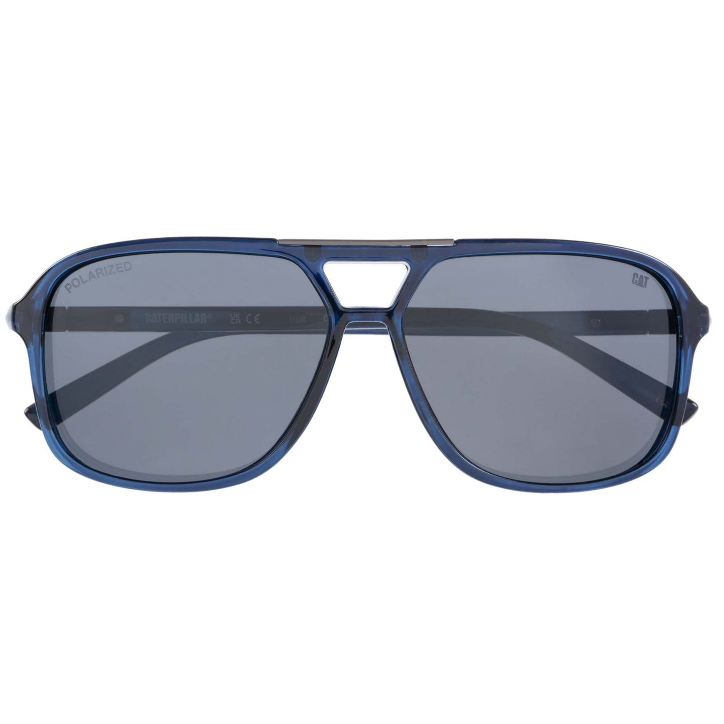 CAT Mens CPS-8505 Polarised Aviator Sunglasses - Gloss Navy/Crystal