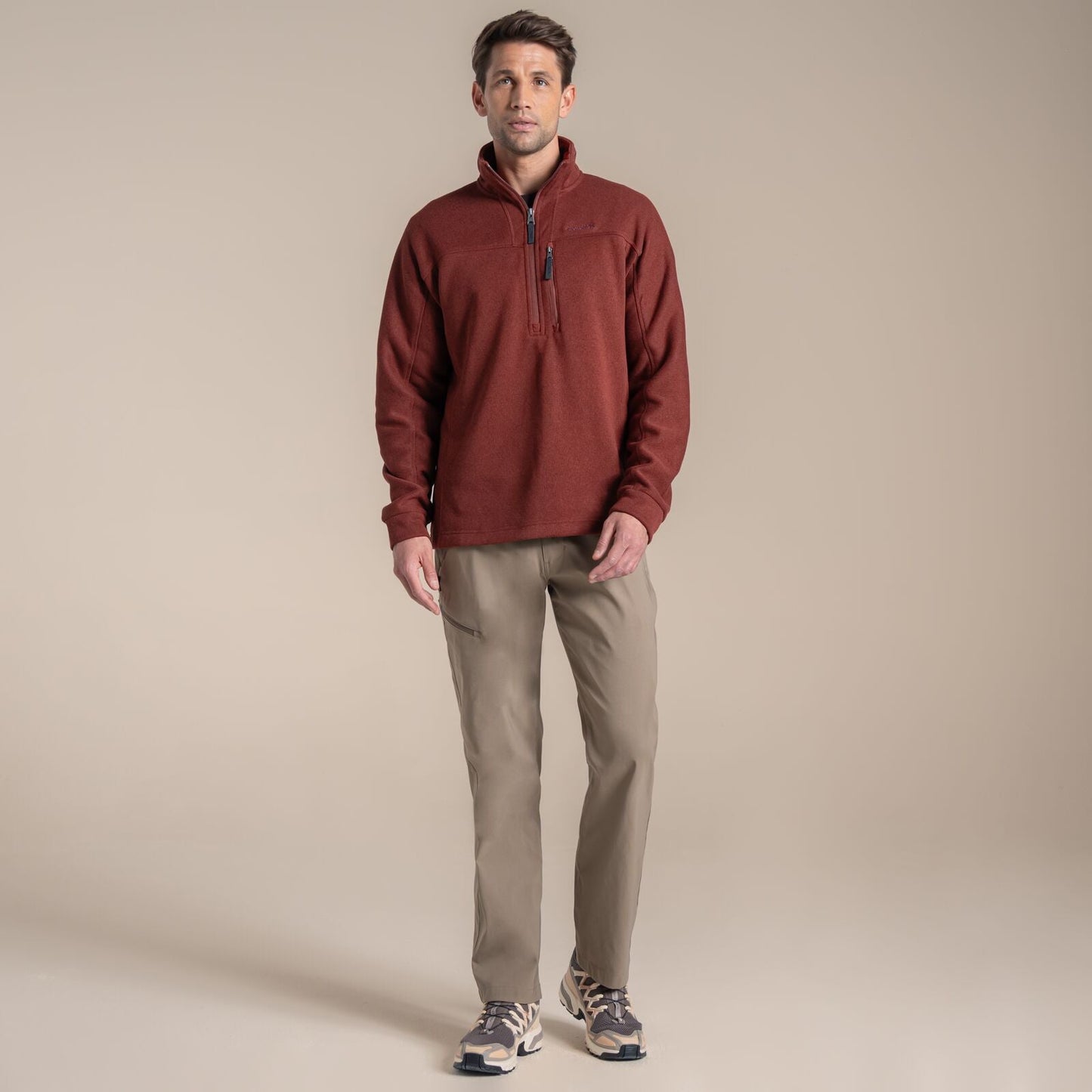 Craghoppers Mens Torney III Knitlook Half Zip Fleece