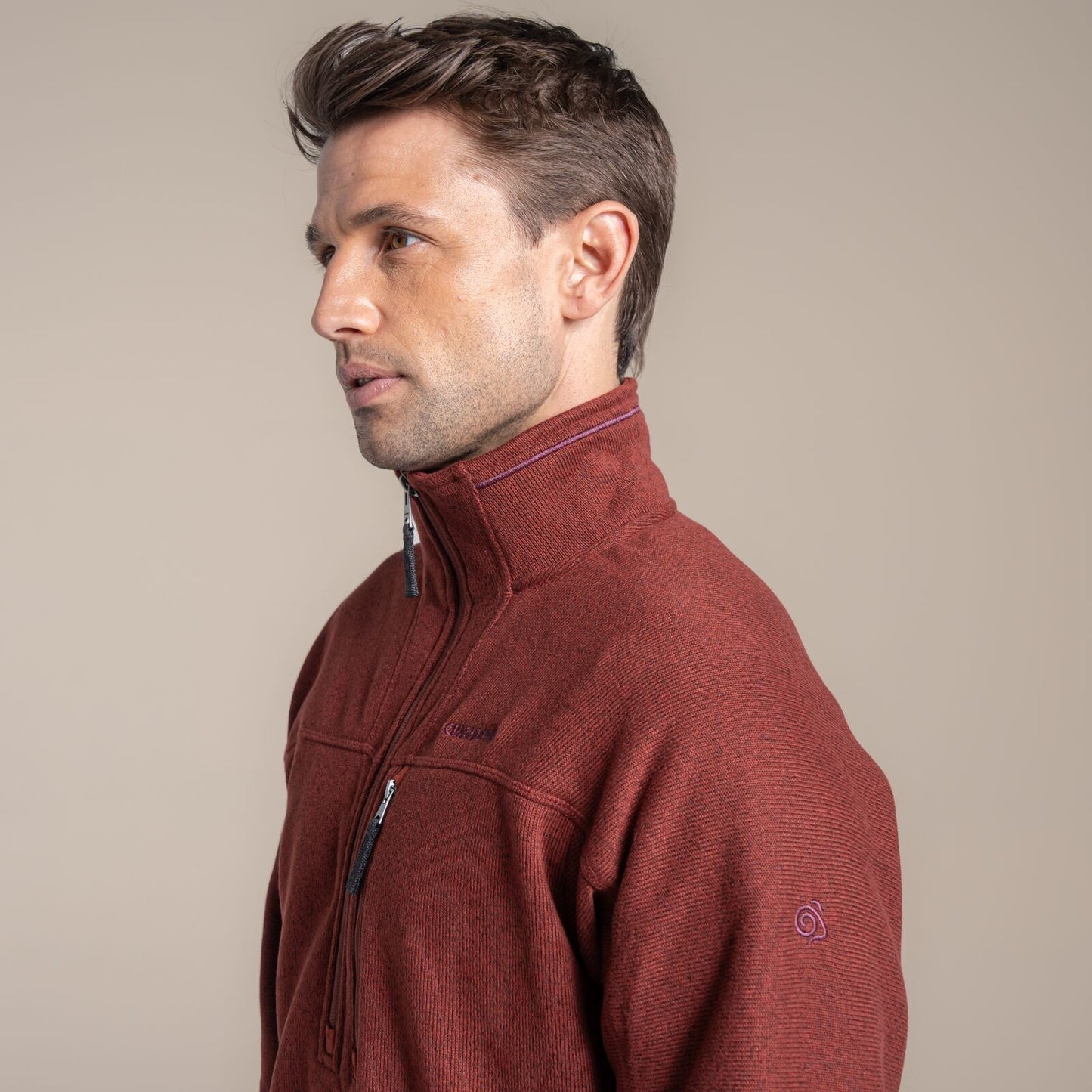 Craghoppers Mens Torney III Knitlook Half Zip Fleece