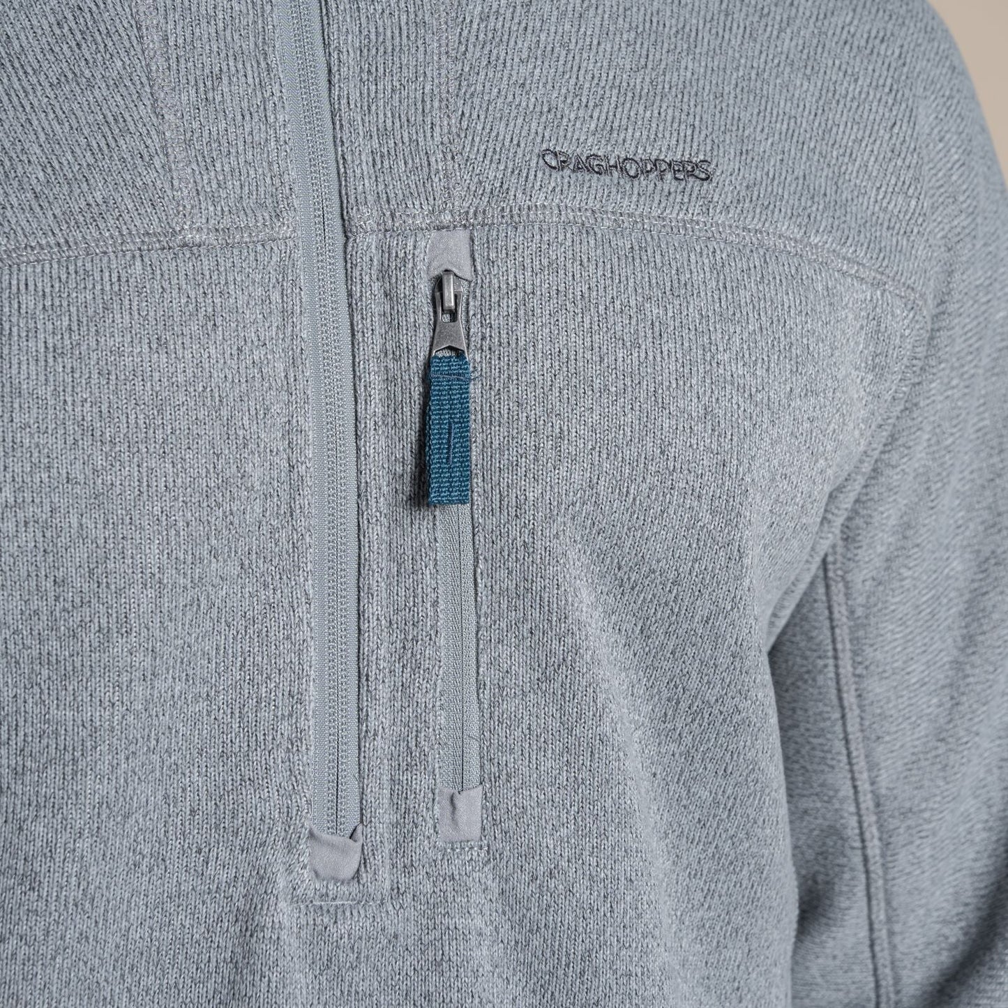 Craghoppers Mens Torney III Knitlook Half Zip Fleece