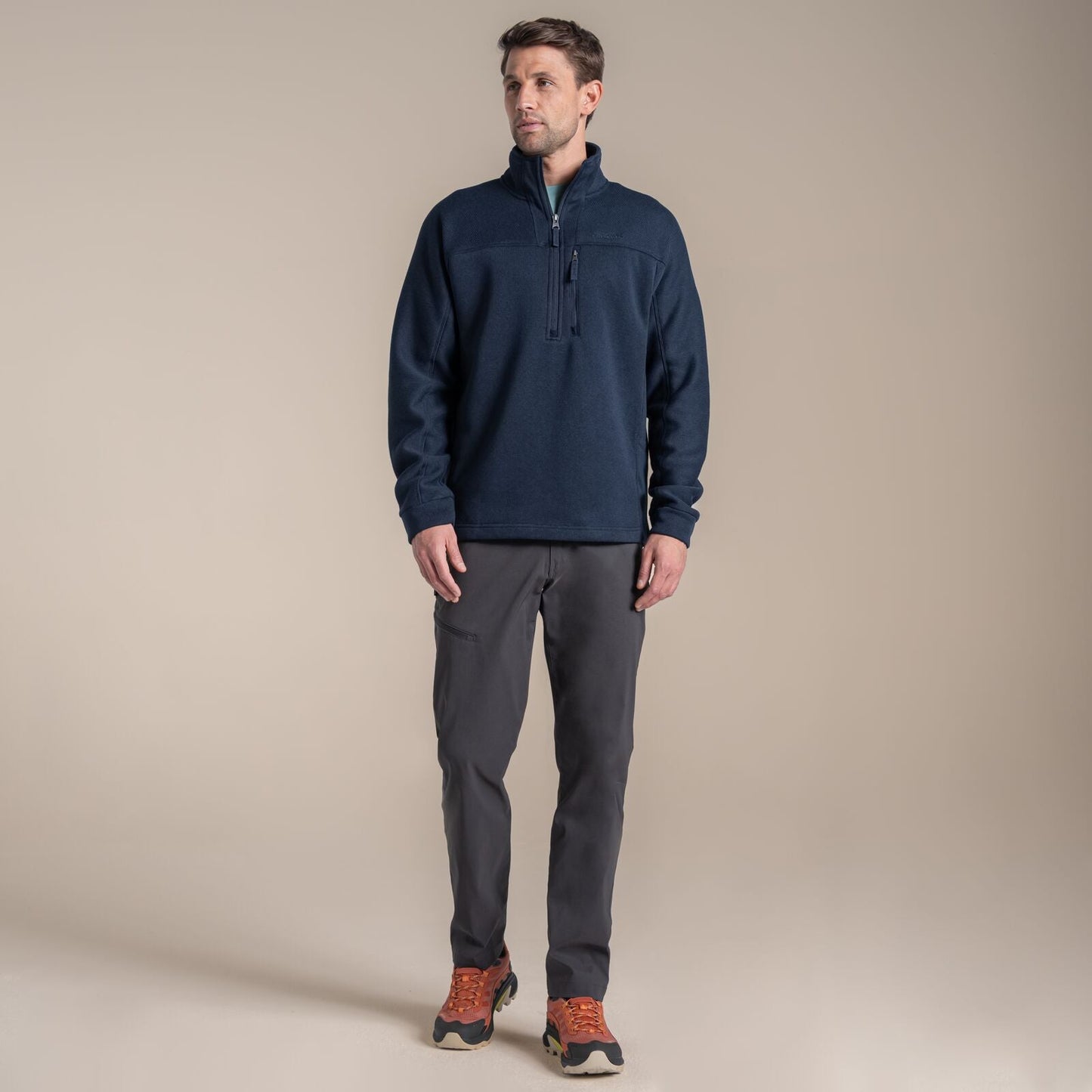 Craghoppers Mens Torney III Knitlook Half Zip Fleece