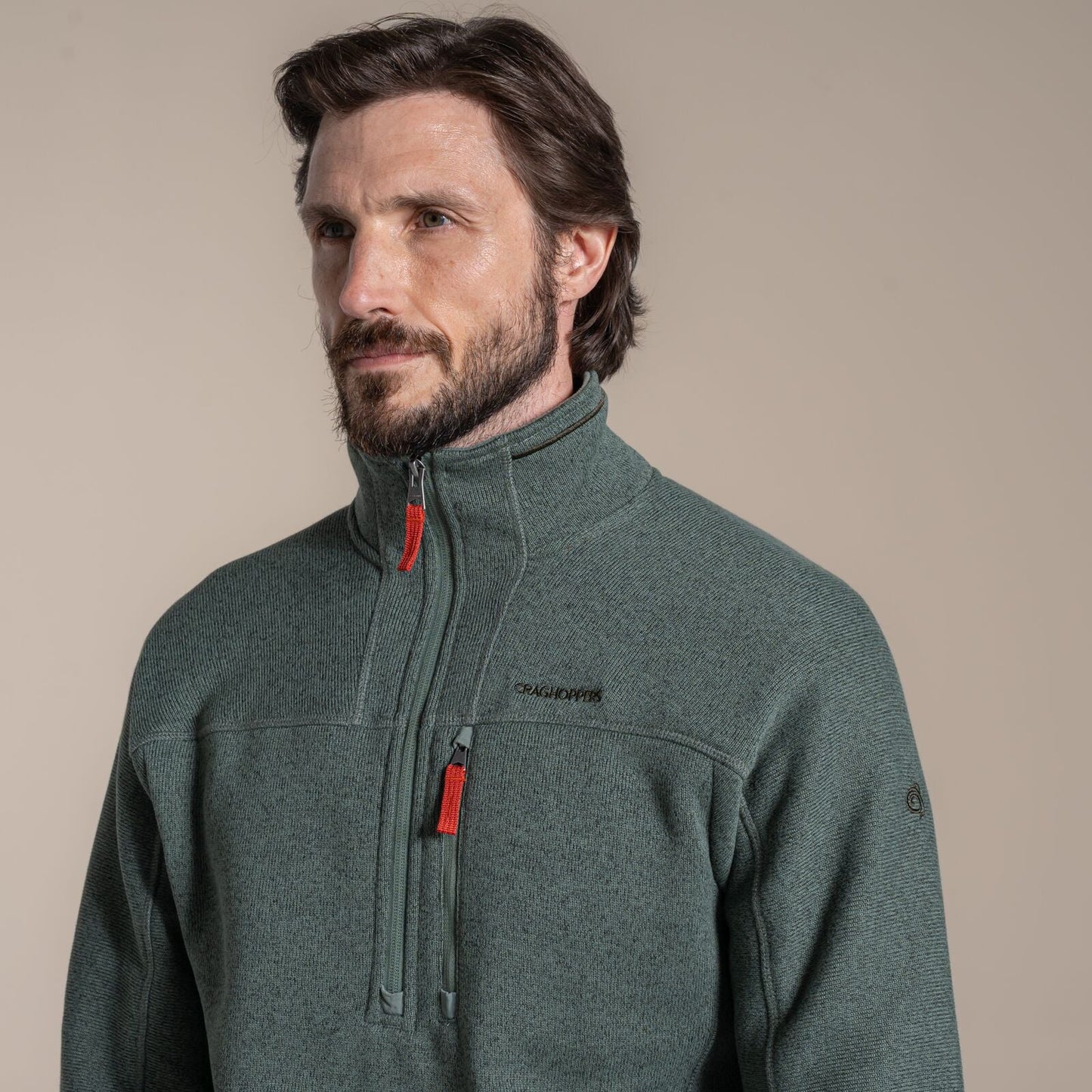 Craghoppers Mens Torney III Knitlook Half Zip Fleece