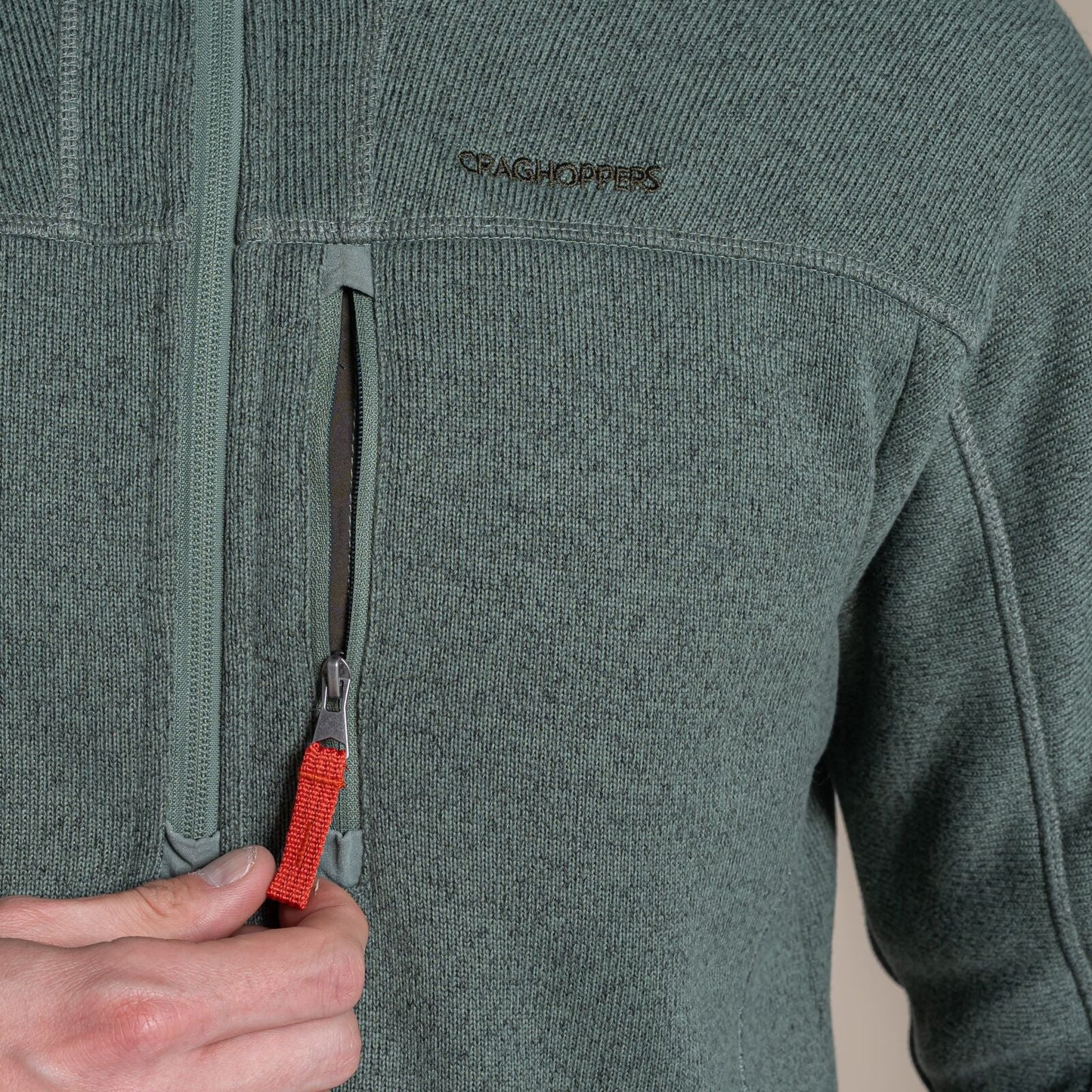 Craghoppers Mens Torney III Knitlook Half Zip Fleece