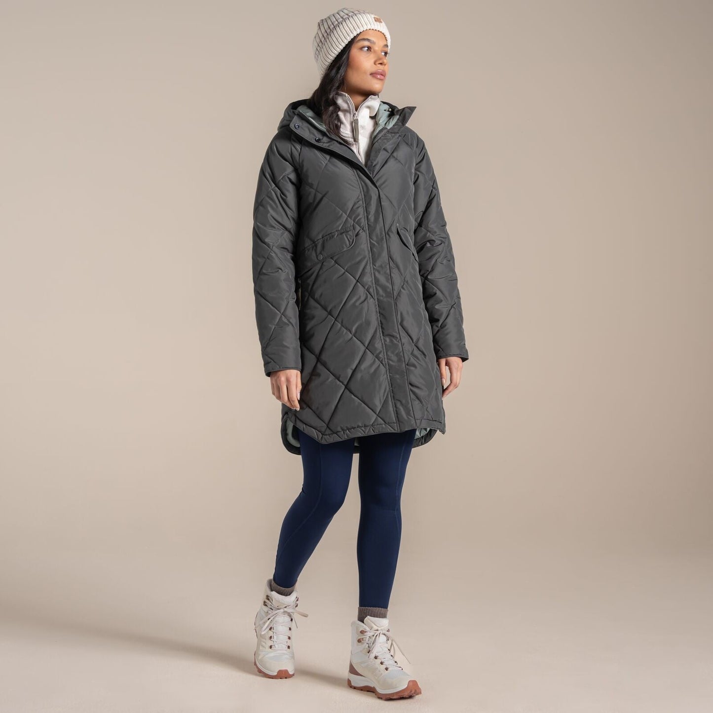 Craghoppers Womens Sweetgrass Long Length Quilted Jacket