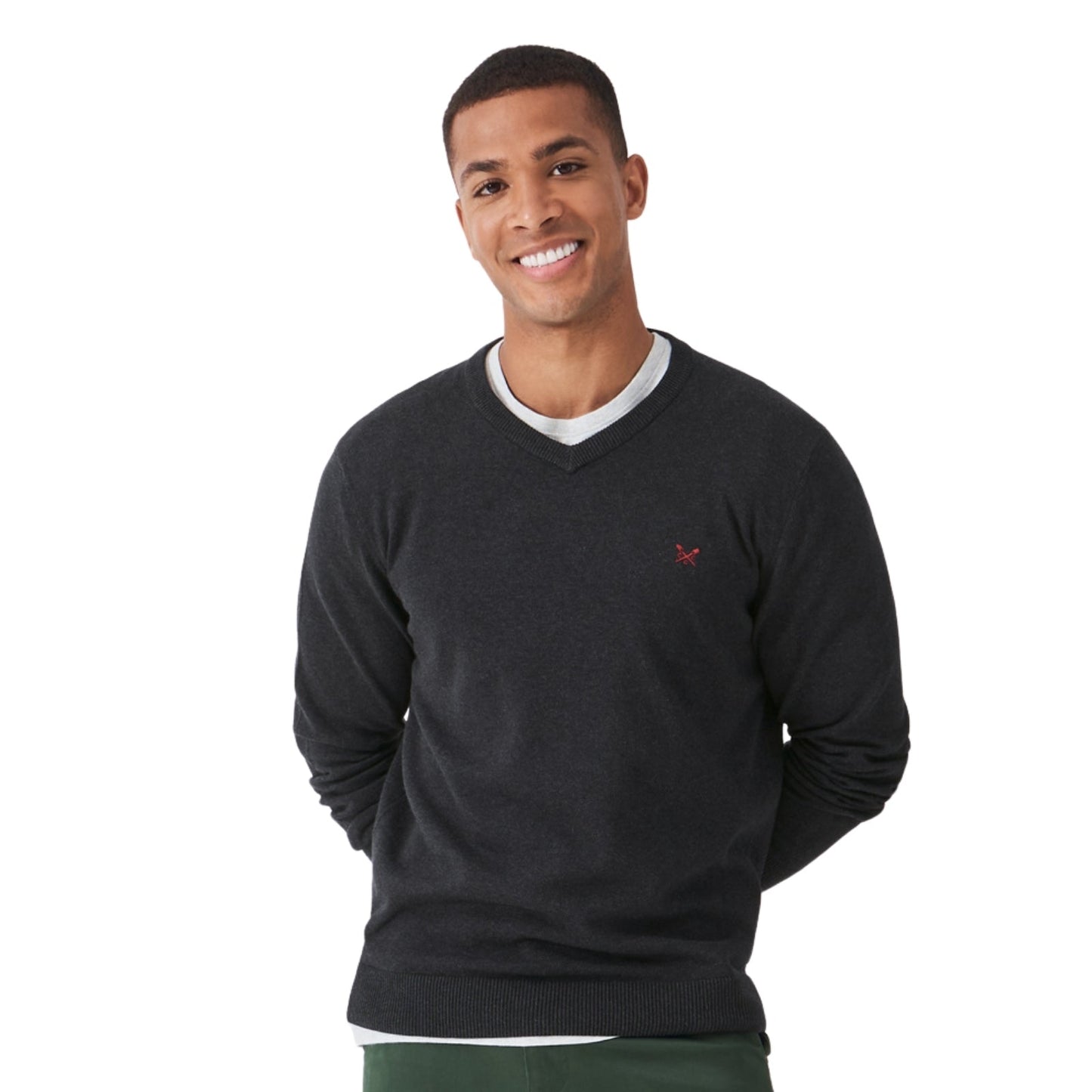 Crew Clothing Mens Organic Cotton V Neck Sweatshirt