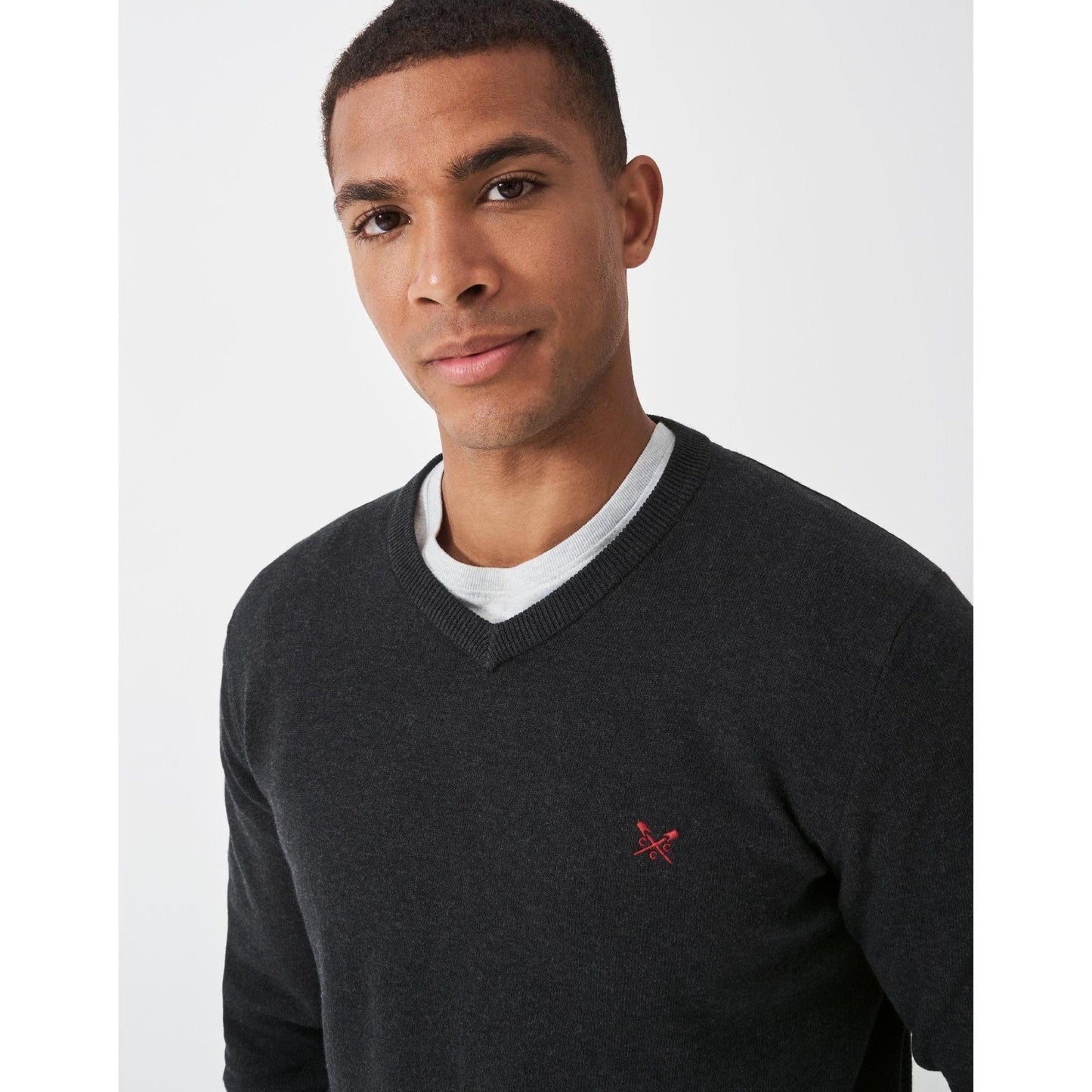 Crew Clothing Mens Organic Cotton V Neck Sweatshirt
