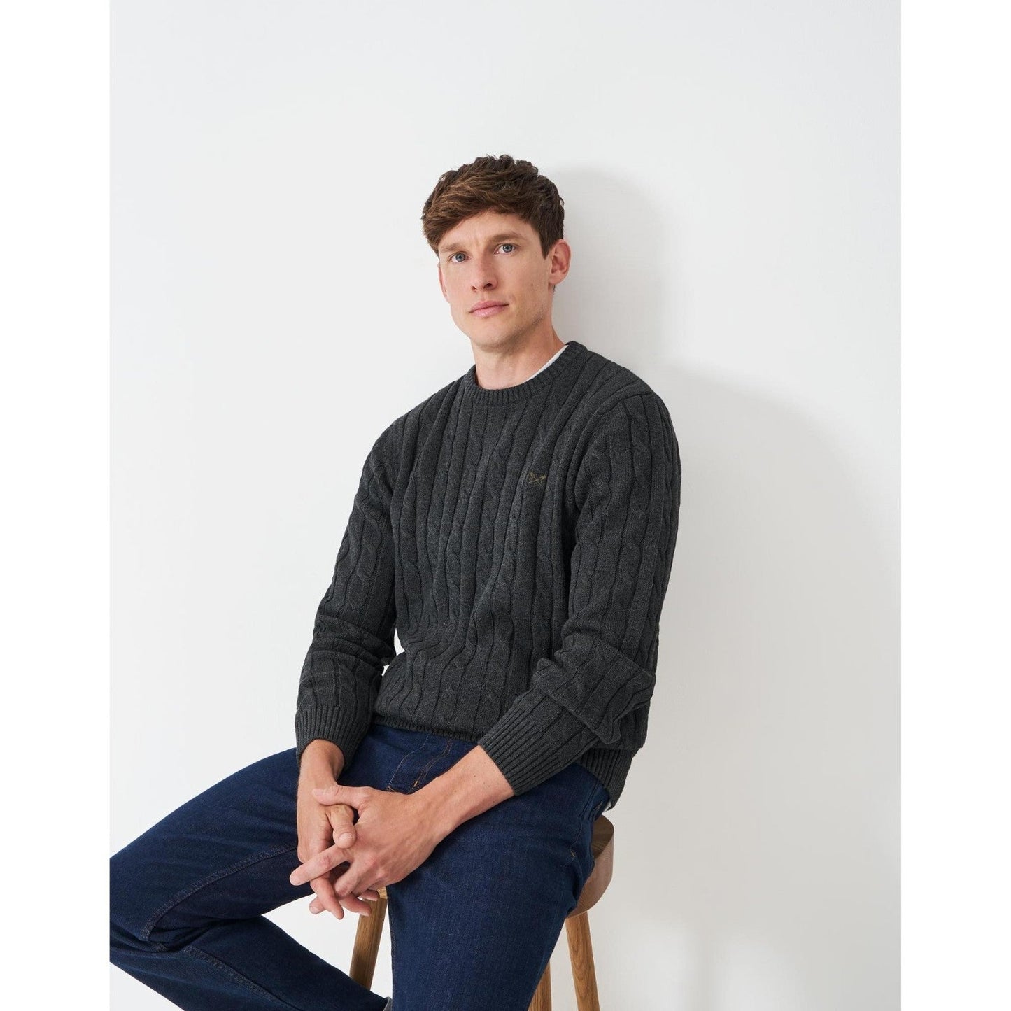 Crew Clothing Mens Oarsman Organic Cable Crew Knitwear Jumper