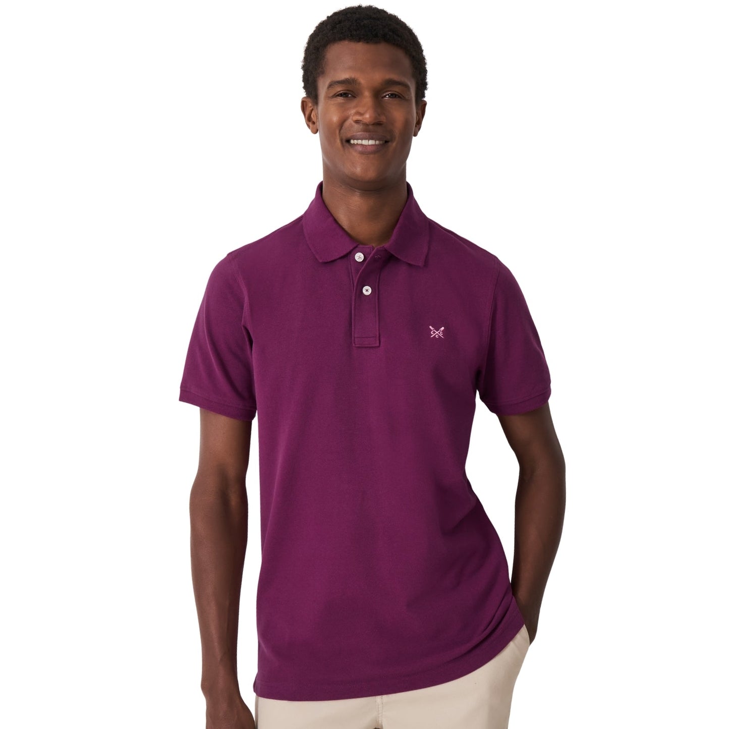 Crew Clothing Mens Classic Pique  Short Sleeve Polo Shirt
