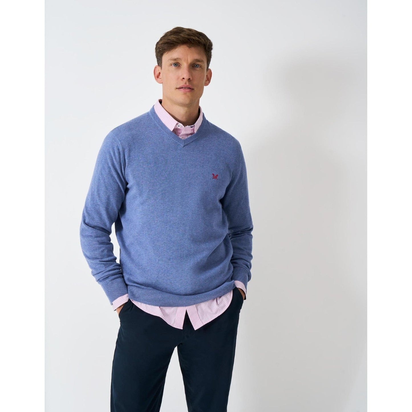 Crew Clothing Mens Organic Cotton Vee Sweatshirt