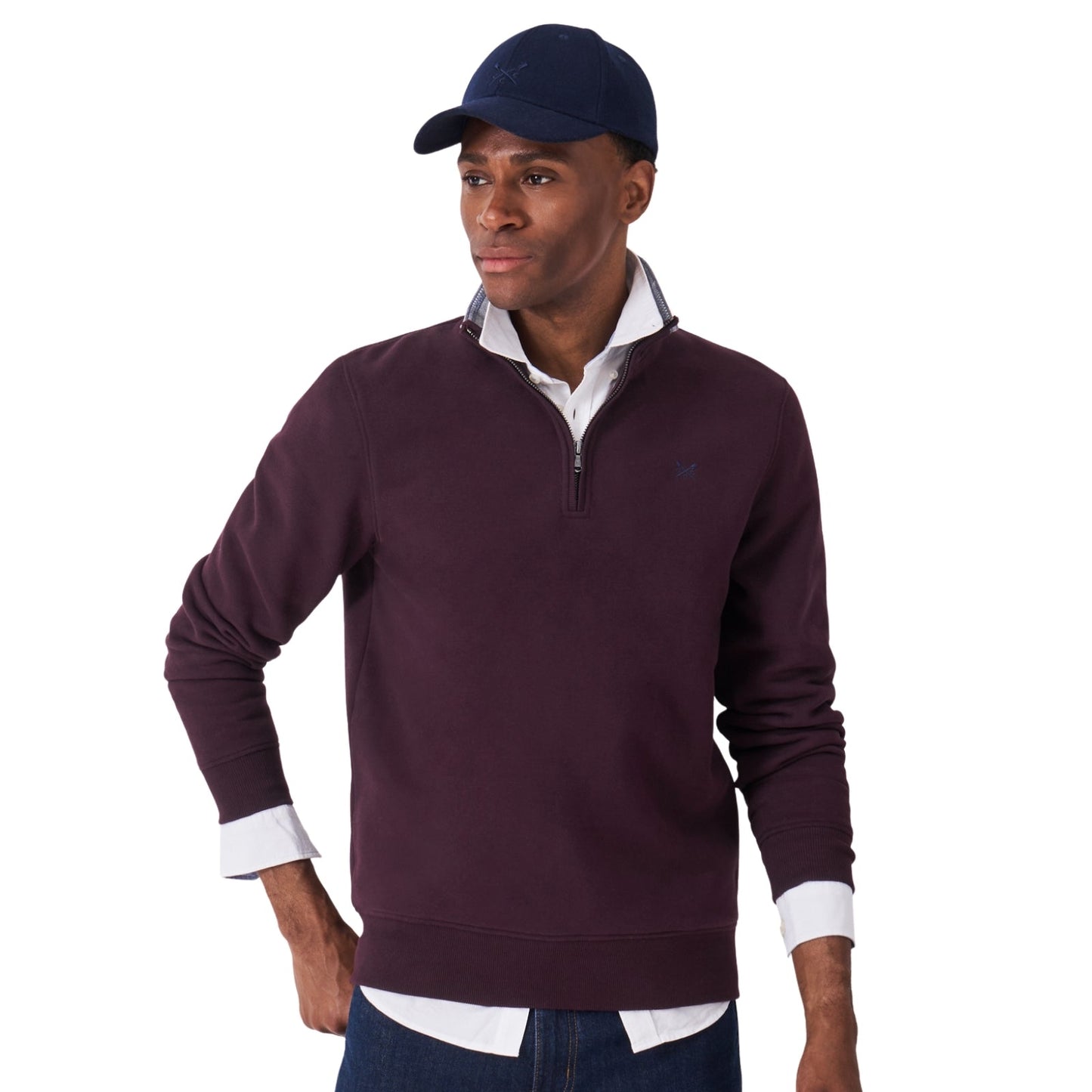 Crew Clothing Mens Classic Half Zip Sweatshirt