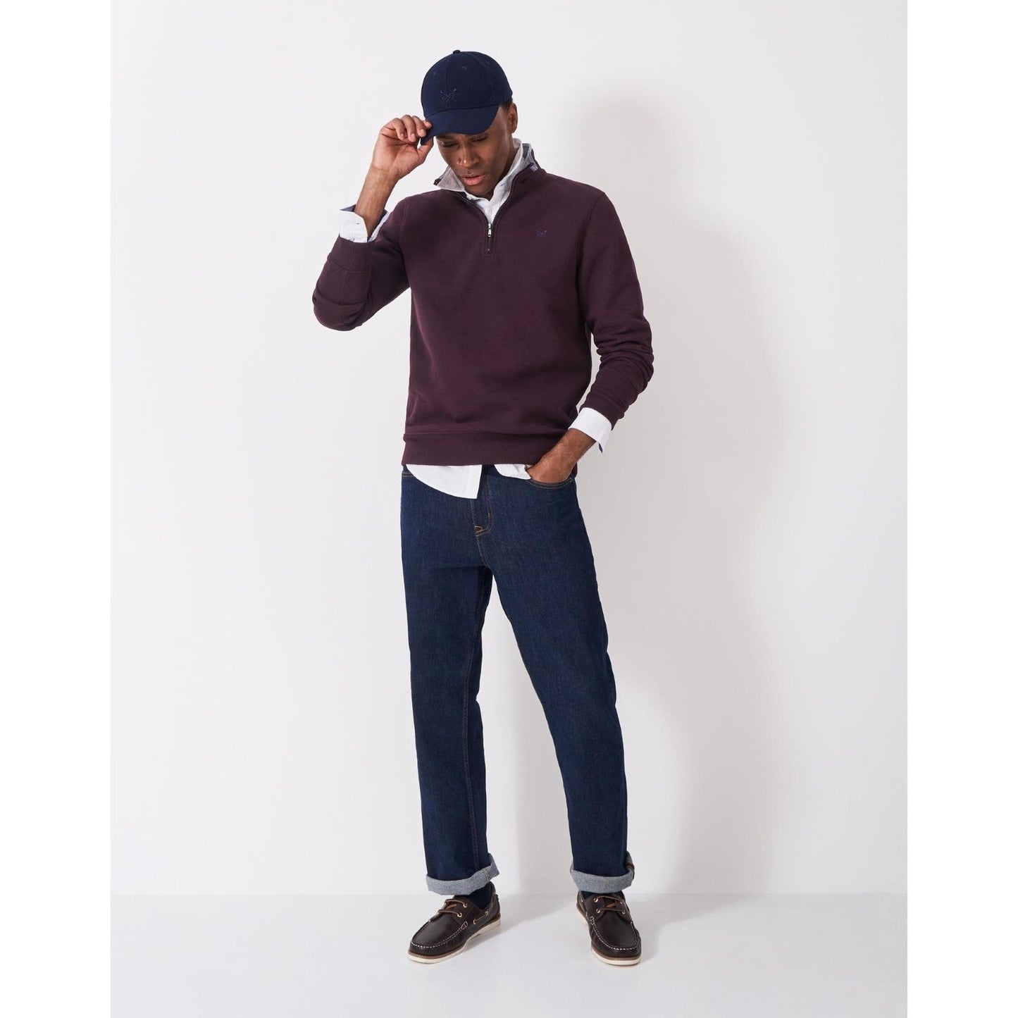 Crew Clothing Mens Classic Half Zip Sweatshirt