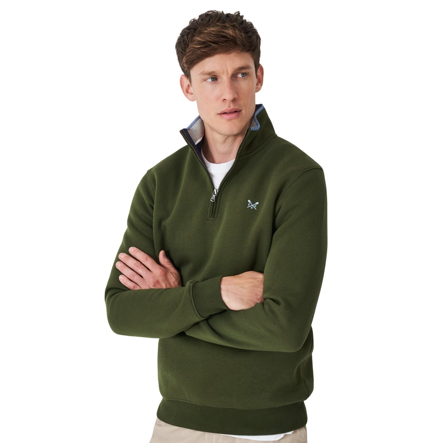 Crew Clothing Mens Classic Half Zip Sweatshirt