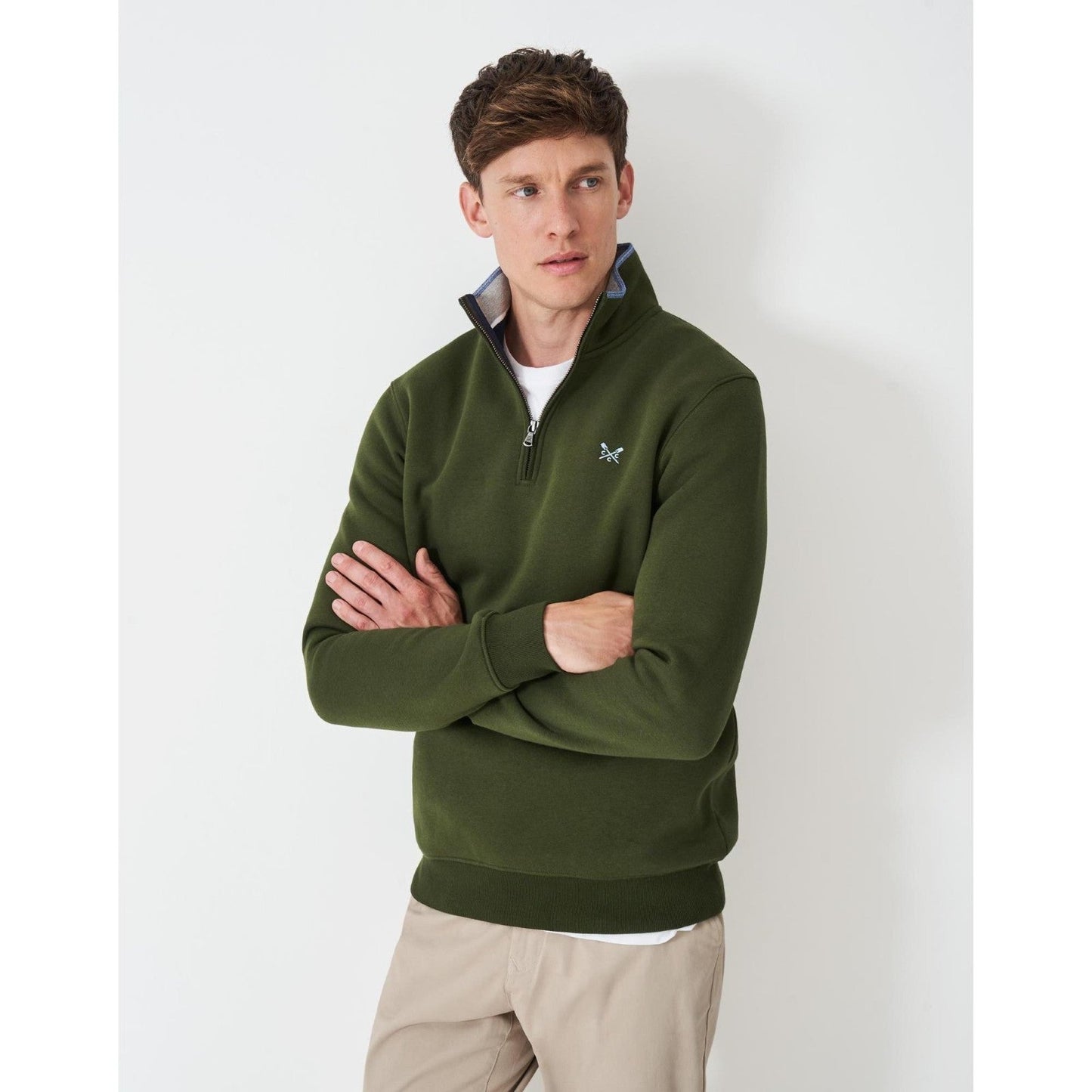 Crew Clothing Mens Classic Half Zip Sweatshirt