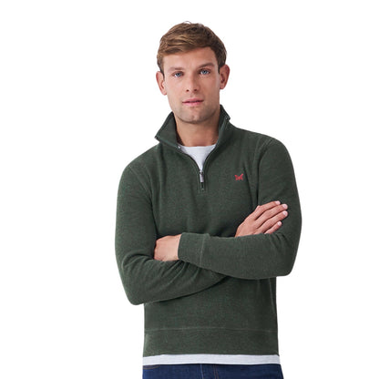 Crew Clothing Mens French Rib Half Zip Sweatshirt
