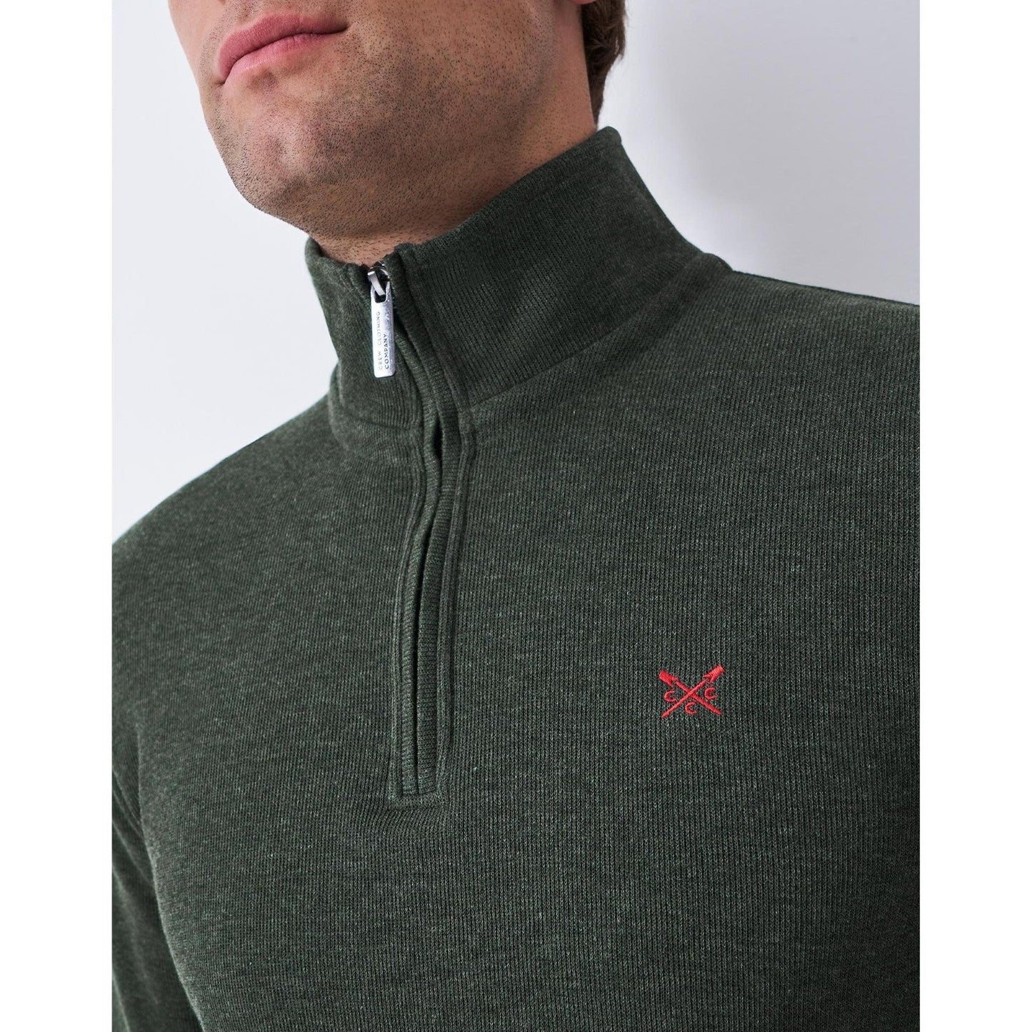 Crew Clothing Mens French Rib Half Zip Sweatshirt