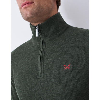 Crew Clothing Mens French Rib Half Zip Sweatshirt