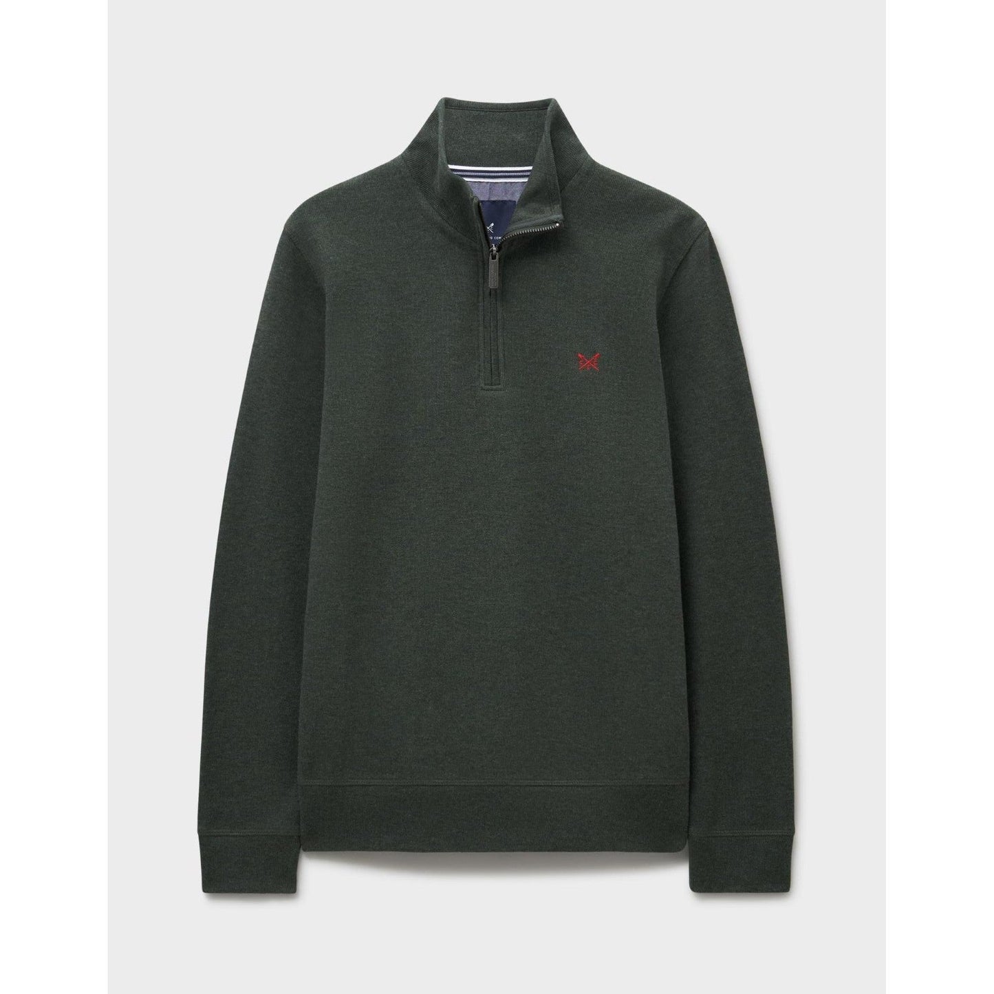 Crew Clothing Mens French Rib Half Zip Sweatshirt