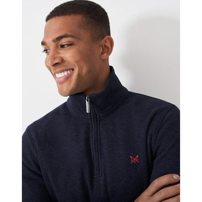 Crew Clothing Mens French Rib Half Zip Sweatshirt