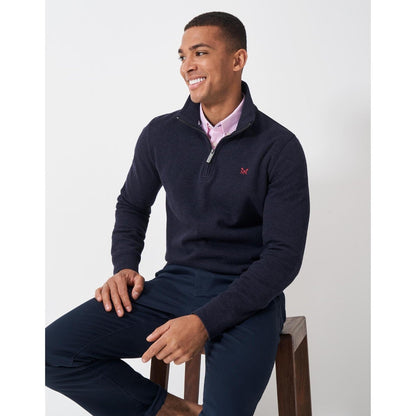 Crew Clothing Mens French Rib Half Zip Sweatshirt